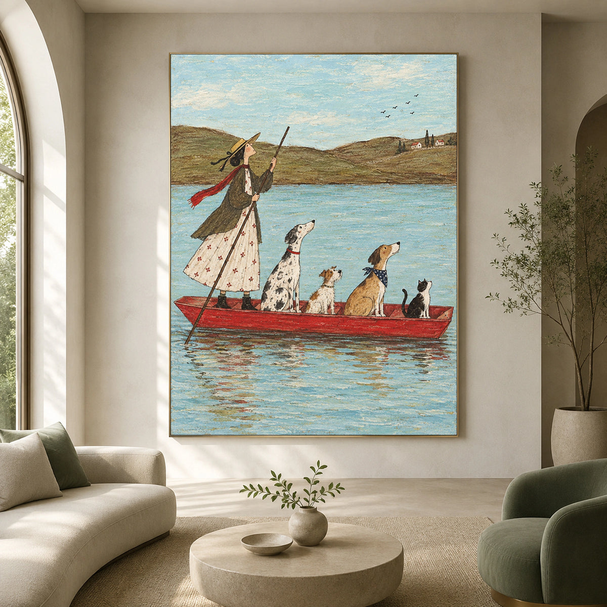 Modern Folk Art | Lakeside Animal Voyage