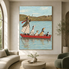 Modern Folk Art | Lakeside Animal Voyage