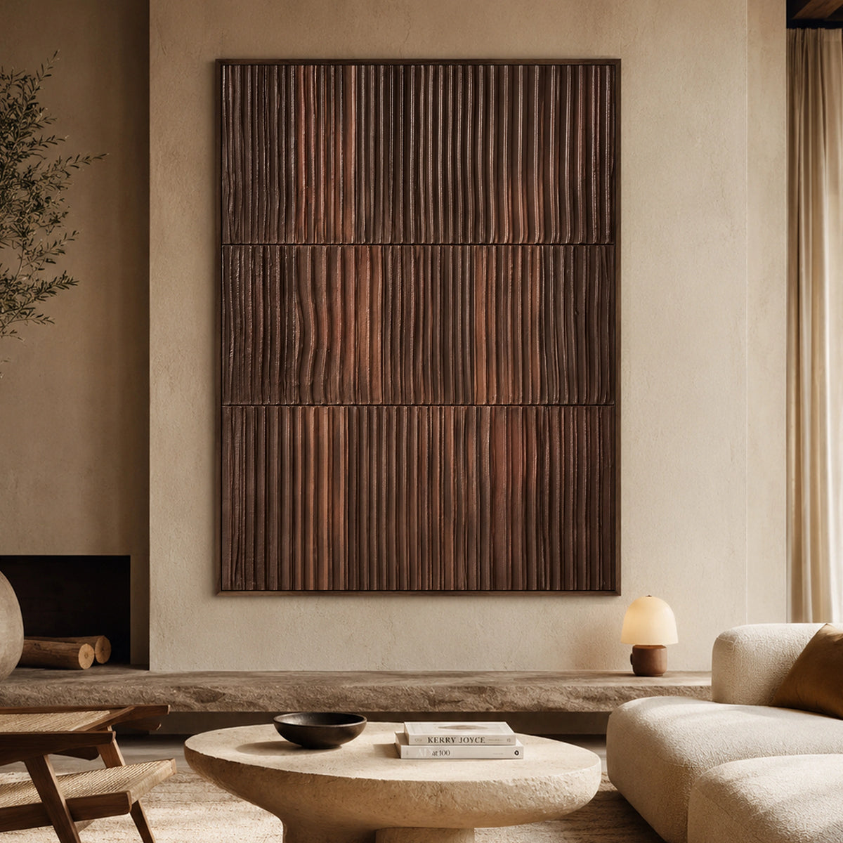 Textured & Impasto Art｜Walnut Rhythm