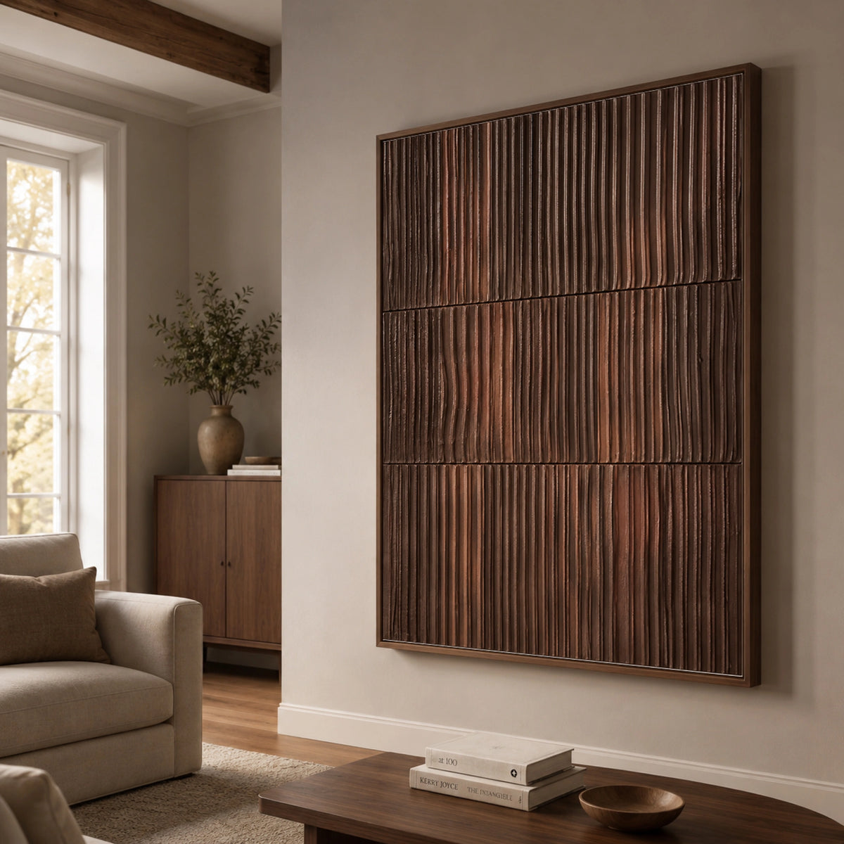 Textured & Impasto Art｜Walnut Rhythm