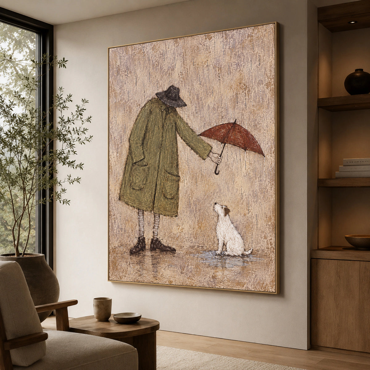 Modern Folk Art | Rainy Walk Companion