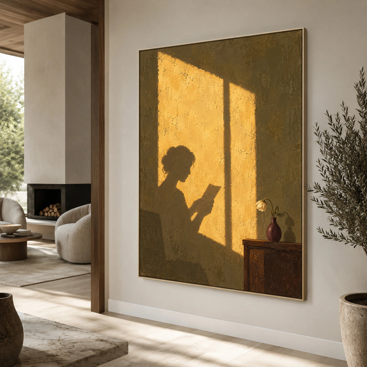 Expressive Contemporary Art｜Golden Light Reader