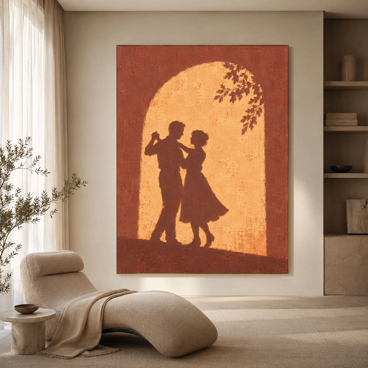 Expressive Contemporary Art｜Golden Dance Shadows