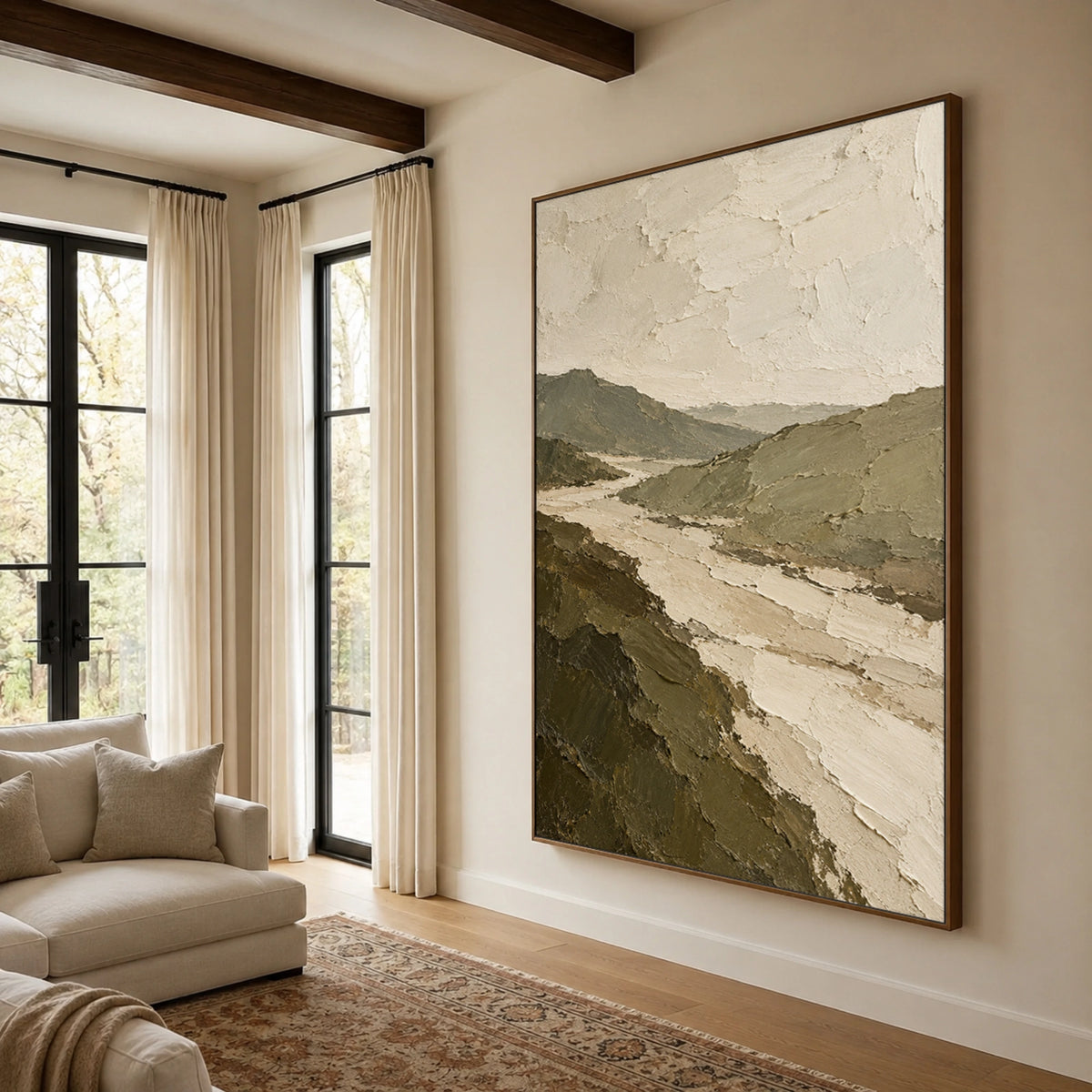 Textured & Impasto Art｜Moss Valley Layers