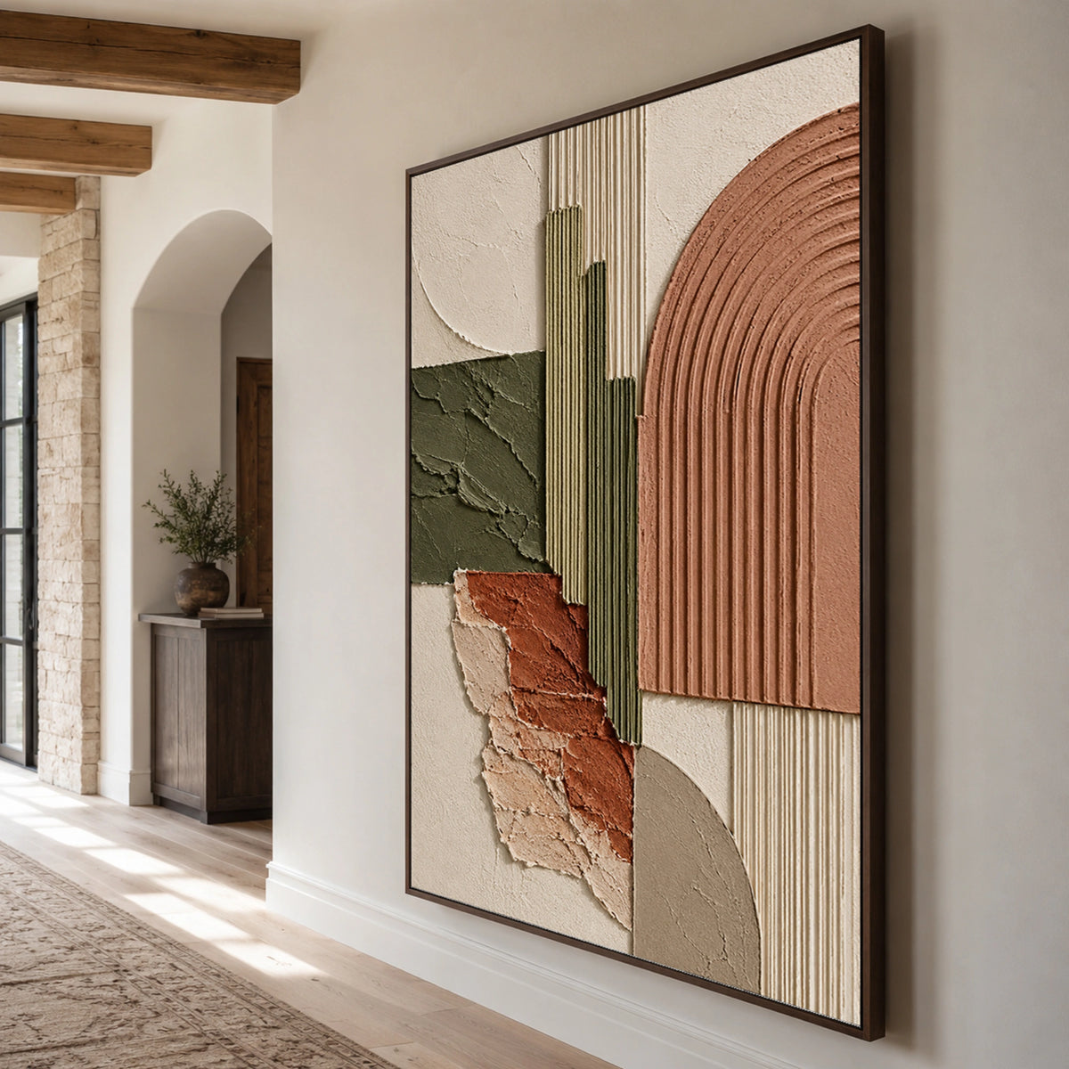 Textured & Impasto Art｜Organic Geometry Balance