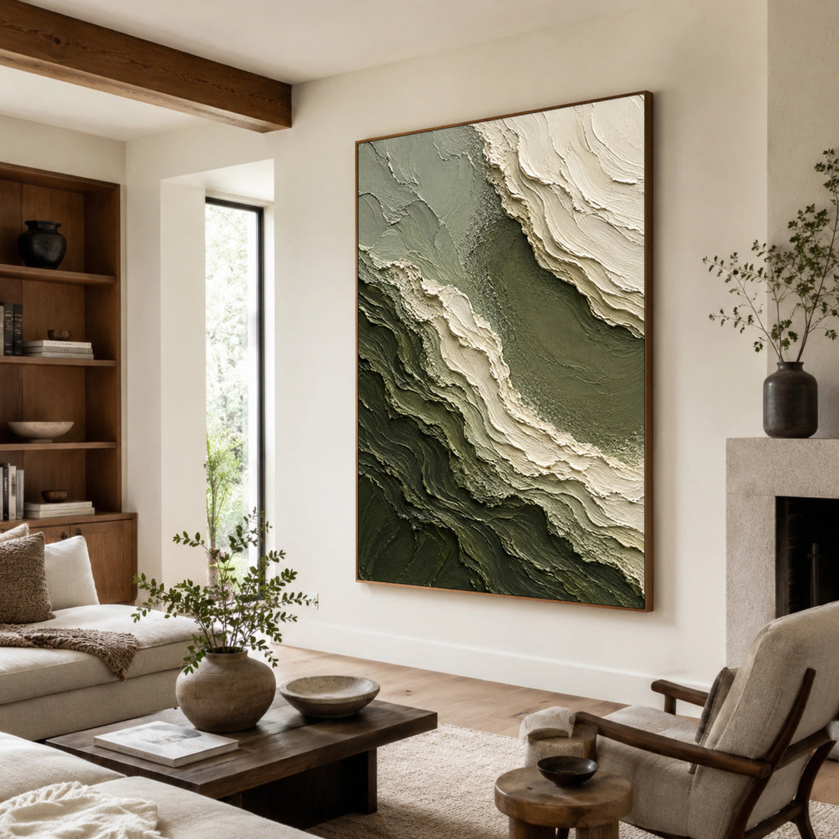 Textured & Impasto Art｜Forest Marble Layers