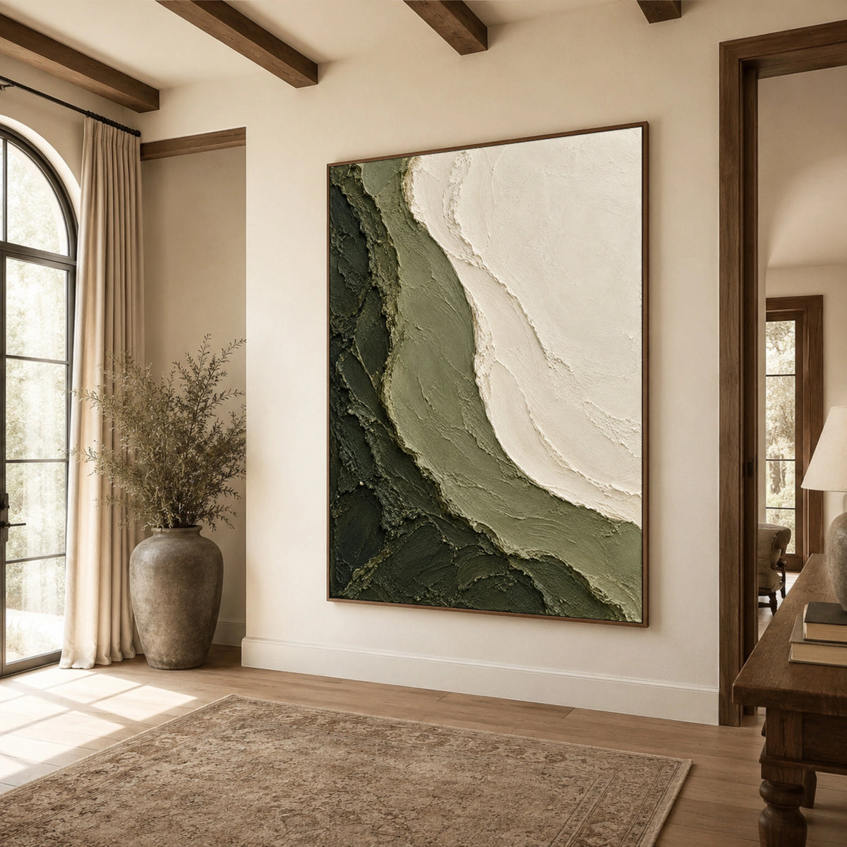 Textured & Impasto Art｜Olive Stone Layers