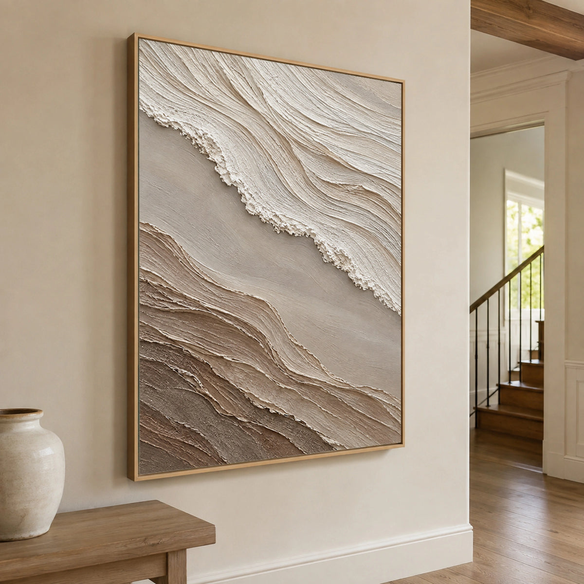 Textured & Impasto Art｜Layered Sandstone Flow
