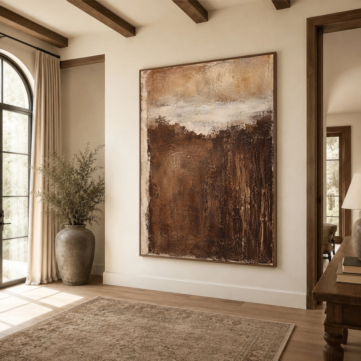 Textured & Impasto Art｜Aged Earth Horizon