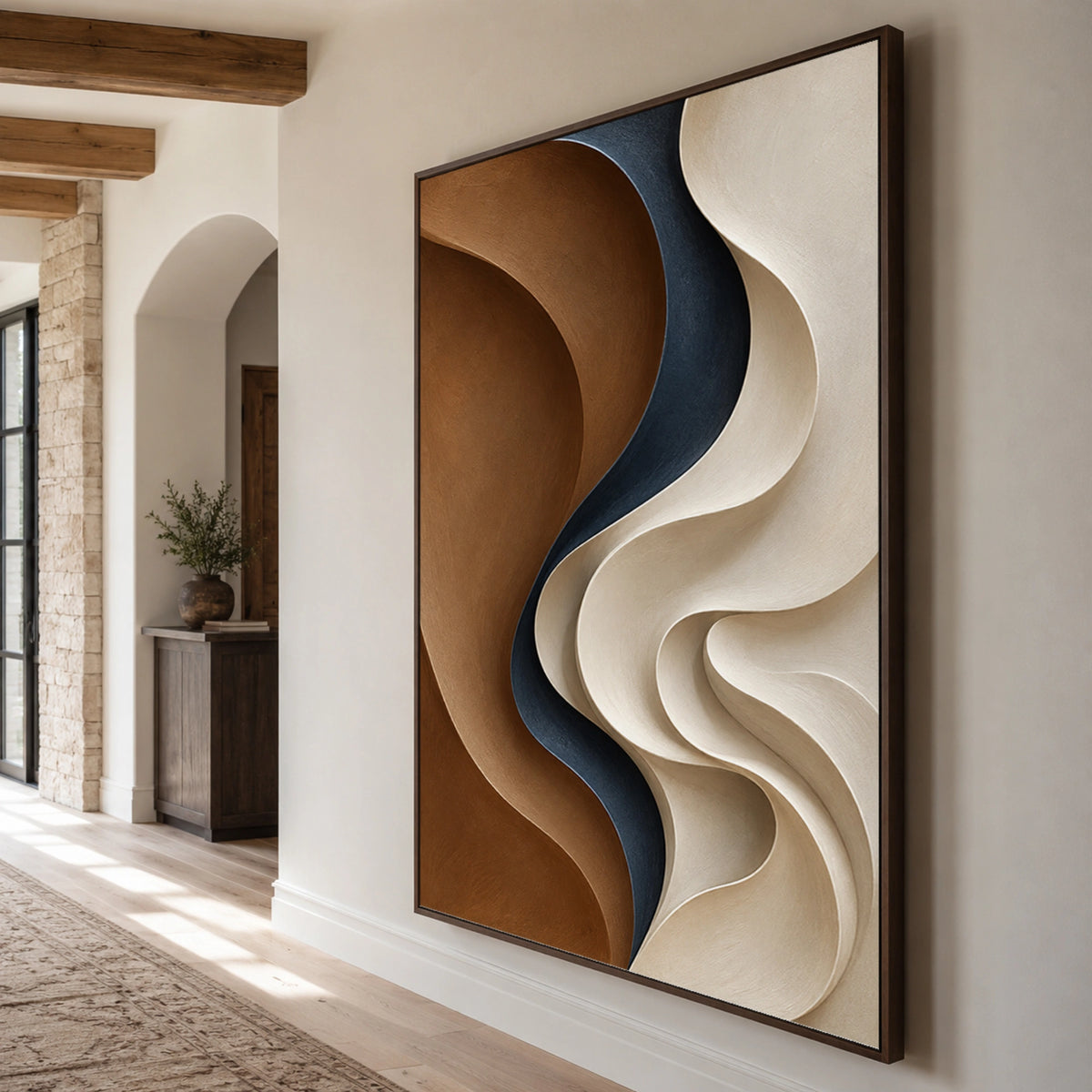 Textured & Impasto Art｜Earth Shadow Waves