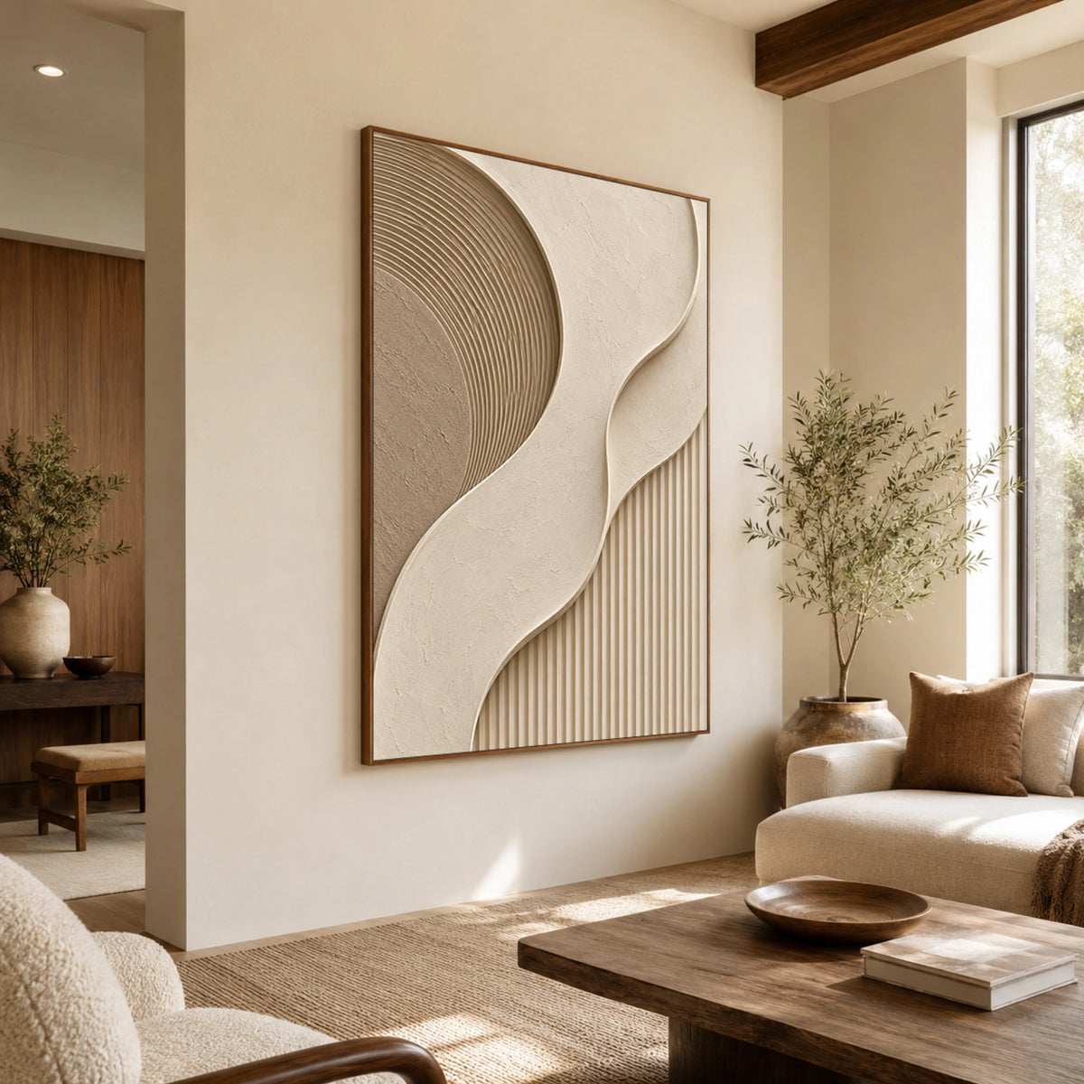 Textured & Impasto Art｜Sandstone Wave Relief