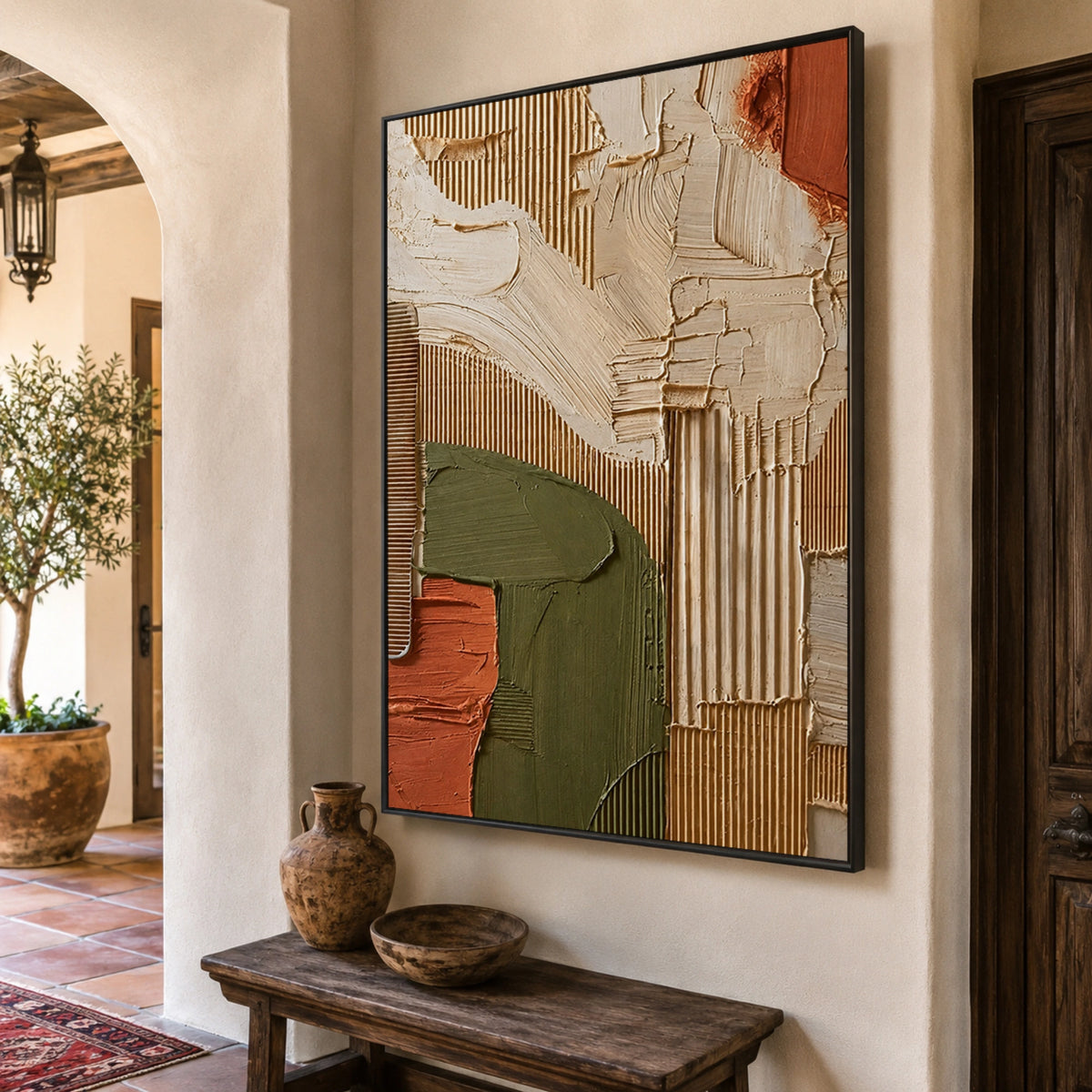 Textured & Impasto Art｜Earth Mosaic Relief