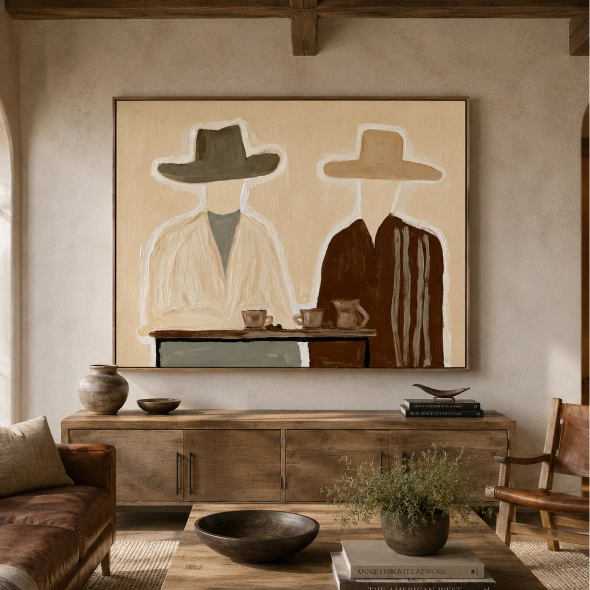 Vintage Americana Art｜A Quiet Morning Gathering