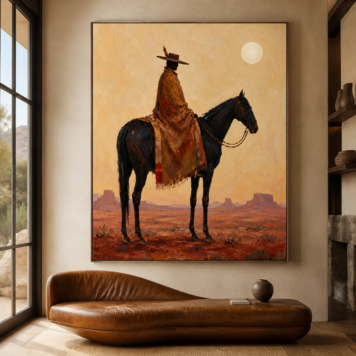 Vintage Americana Art｜Desert Moon Shadow