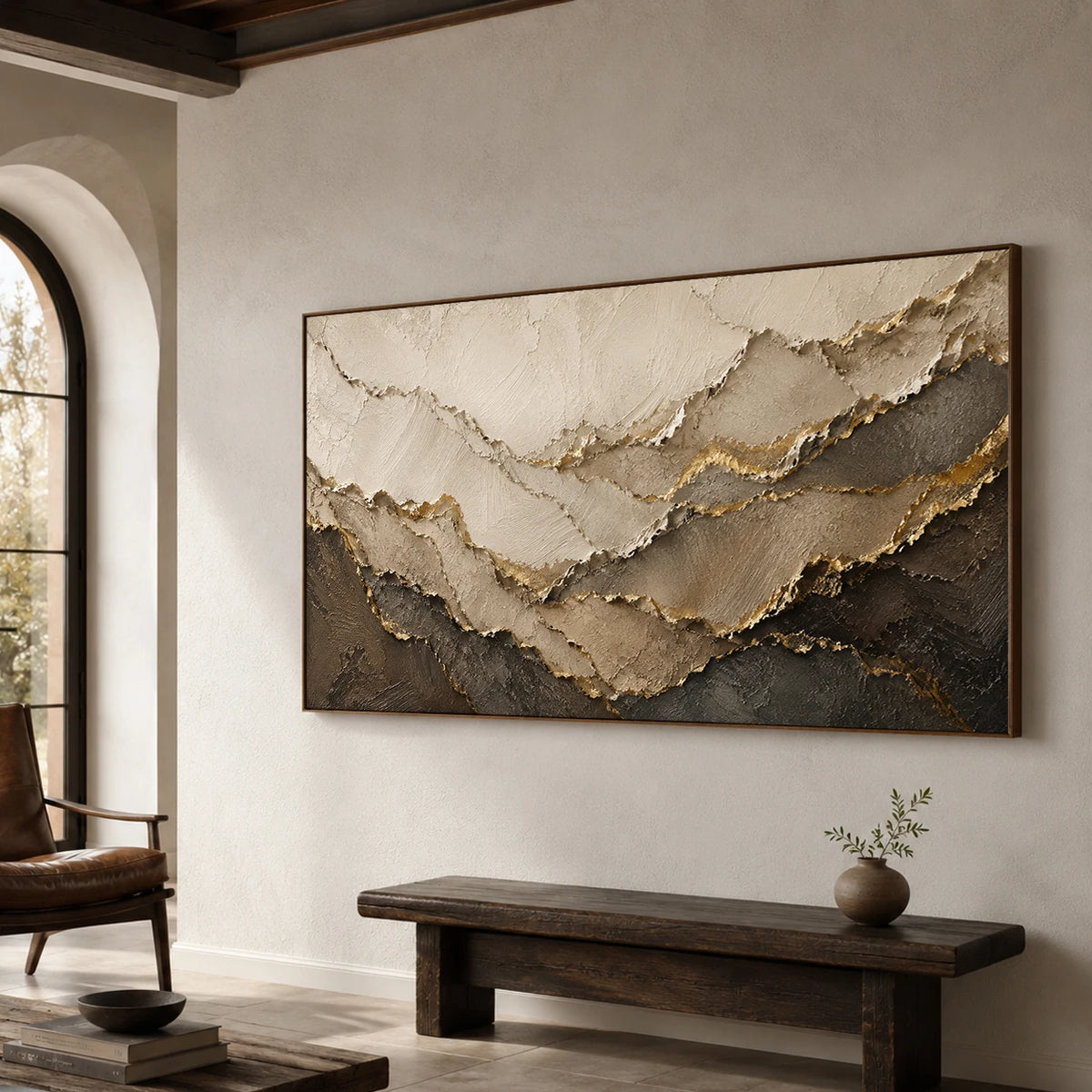 Textured & Impasto Art｜Gilded Stone Layers