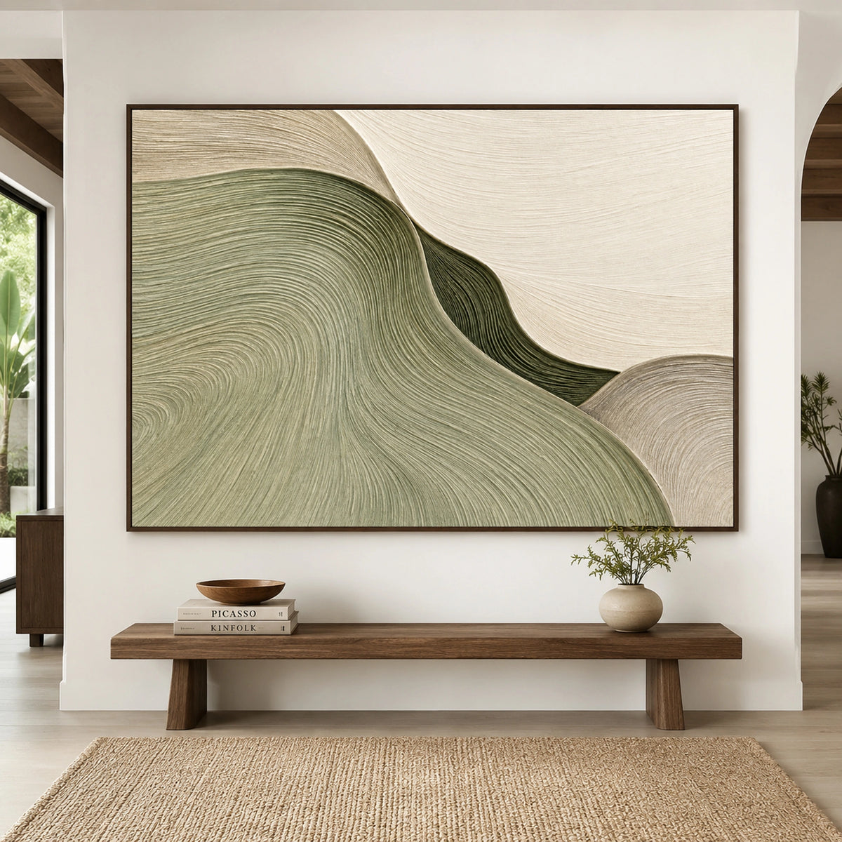 Textured & Impasto Art｜Sage Horizon