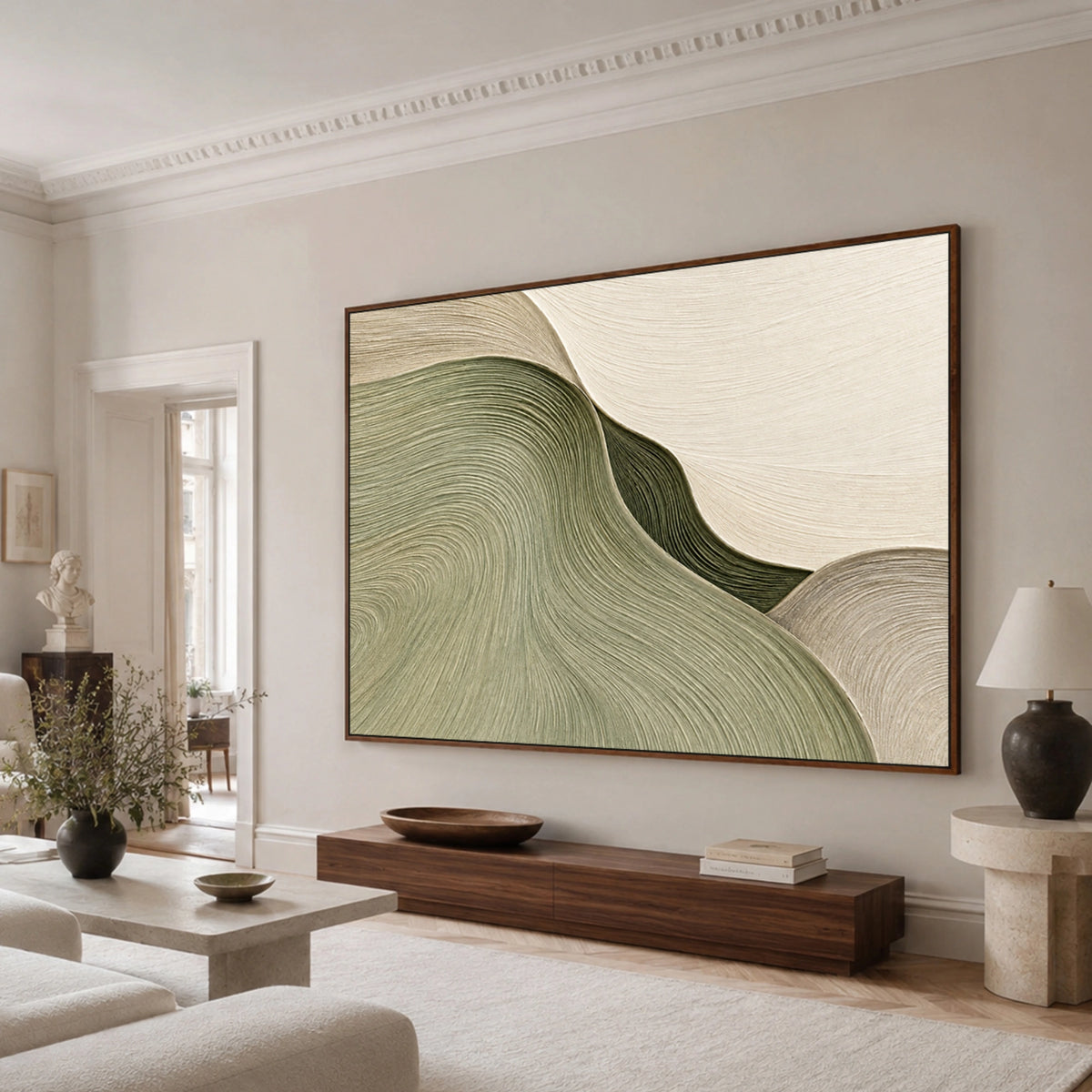 Textured & Impasto Art｜Sage Horizon