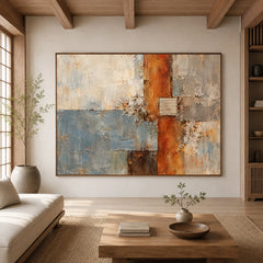 Textured & Impasto Art｜Rustic Geometry