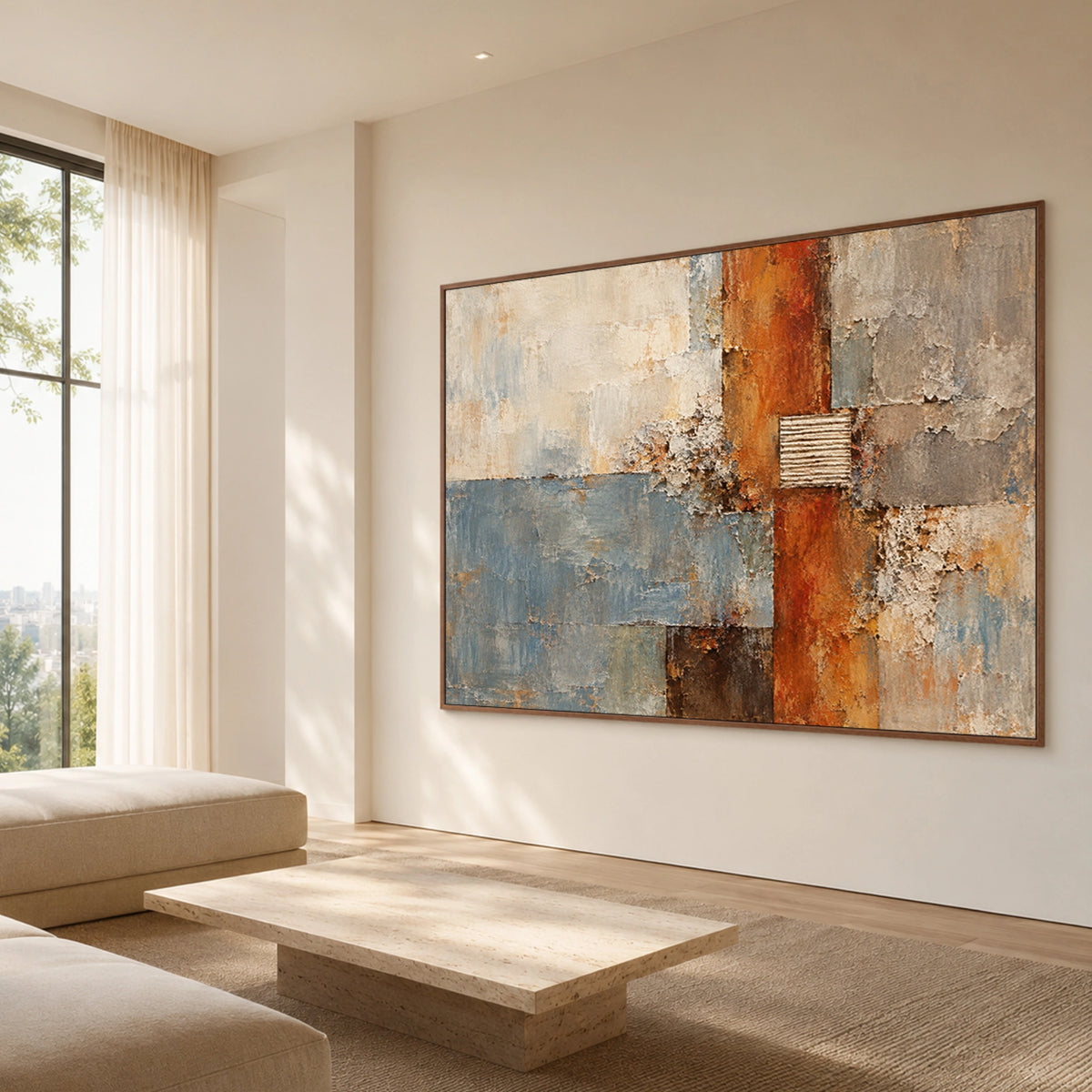 Textured & Impasto Art｜Rustic Geometry