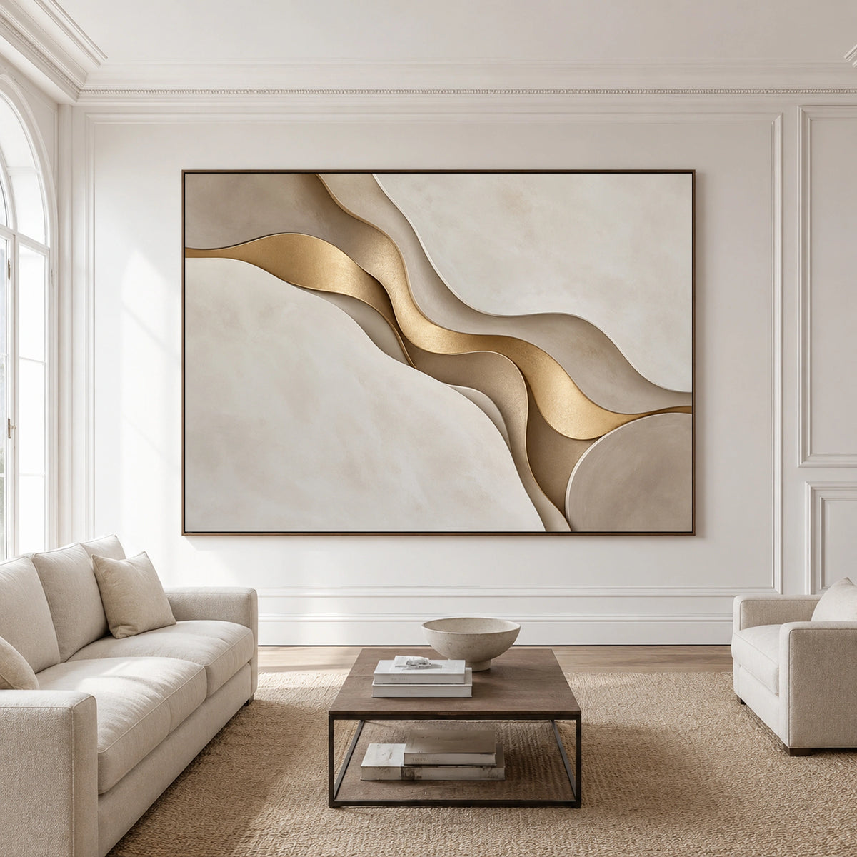 Textured & Impasto Art｜Golden Veil