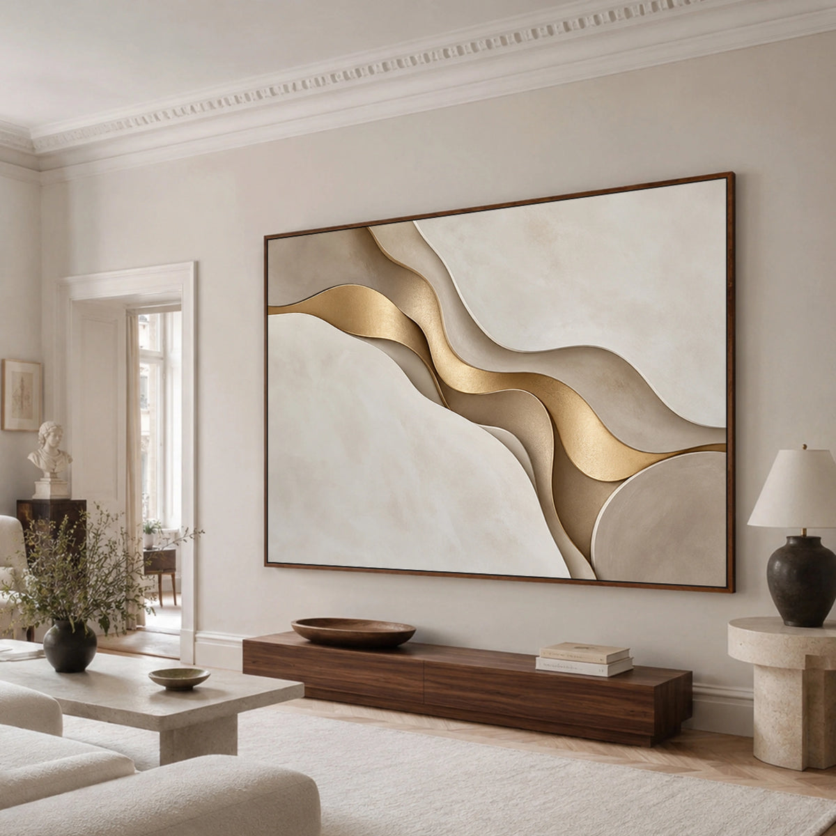 Textured & Impasto Art｜Golden Veil