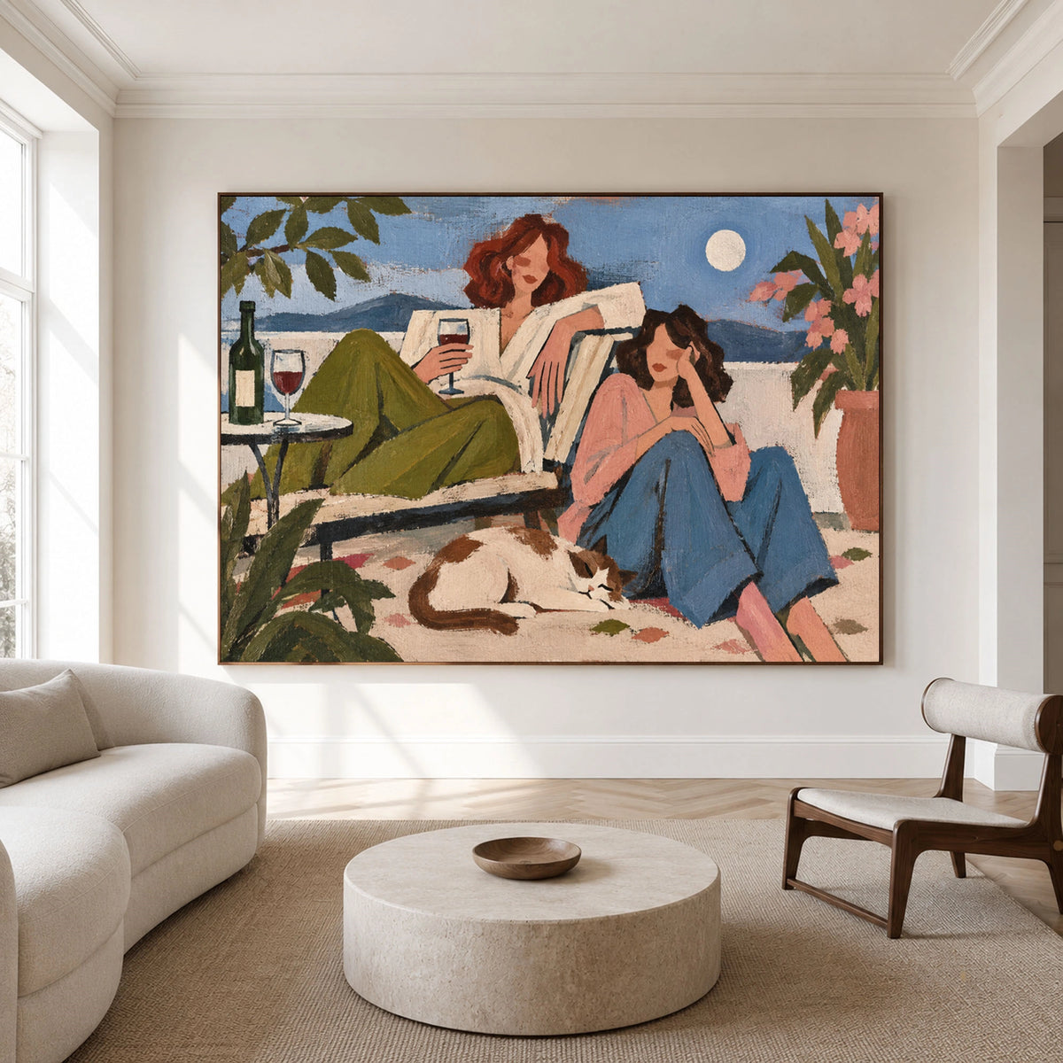 Modern Folk Art｜Moonlit Wine Retreat