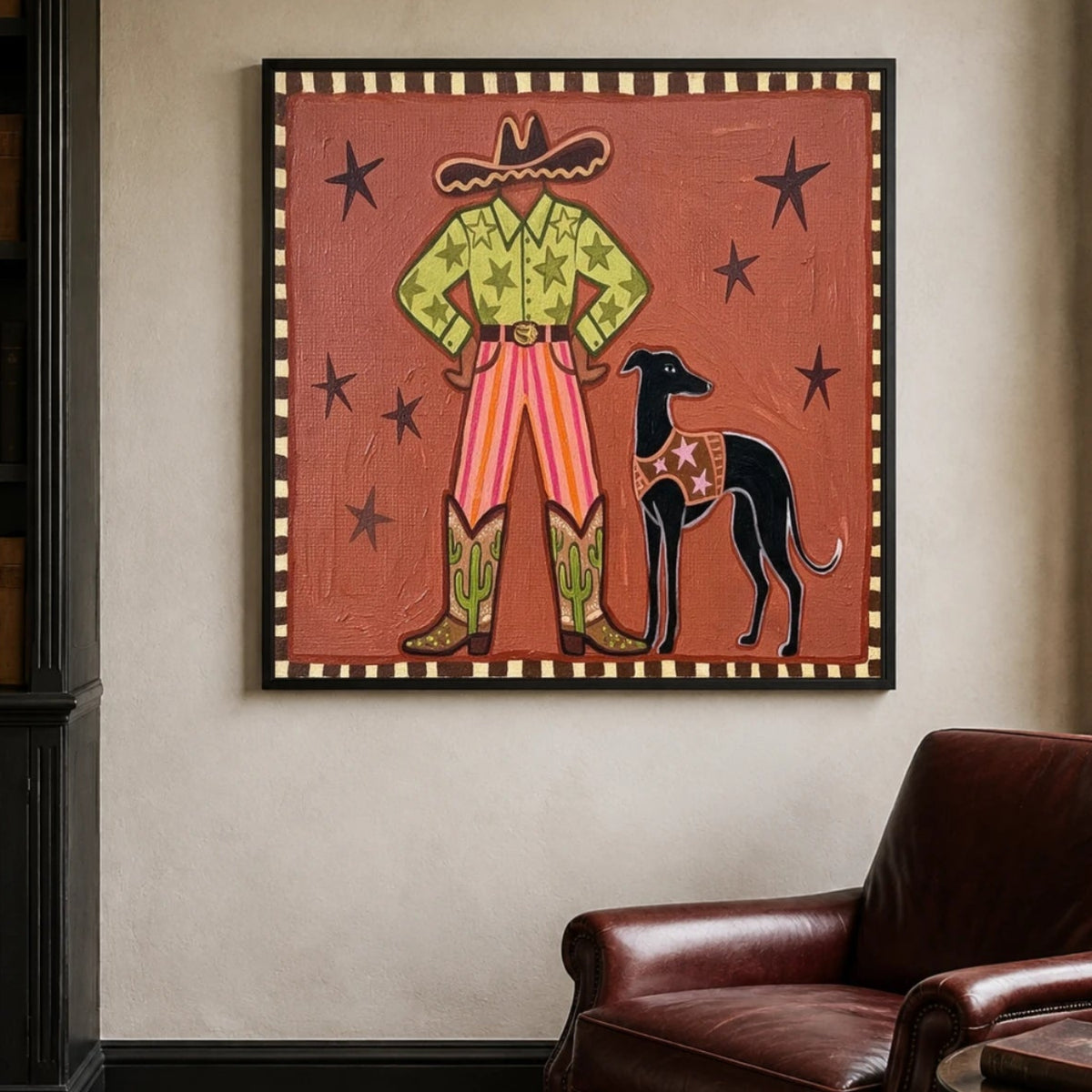 Western Pop Art｜Cowboy And His Hound