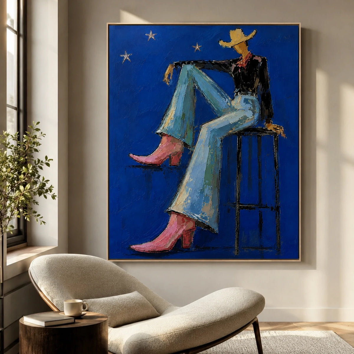 Western Pop Art｜Blue Night Star Rest