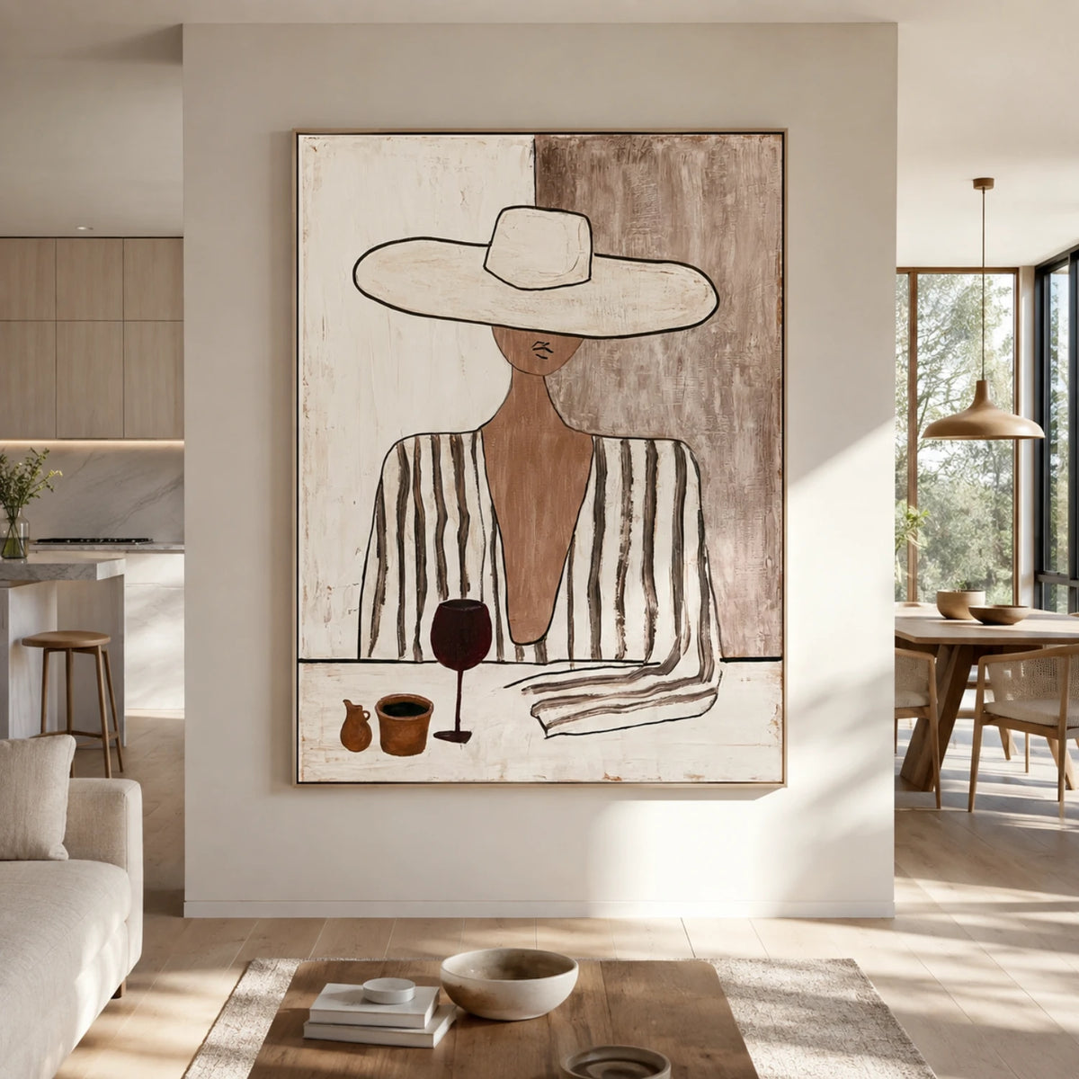 Vintage Americana Art｜Quiet Elegance Beneath the Wide Brim