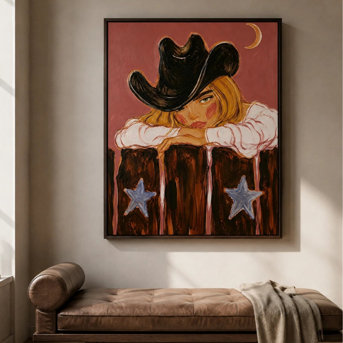 Western Pop Art｜Moon Over The Fence