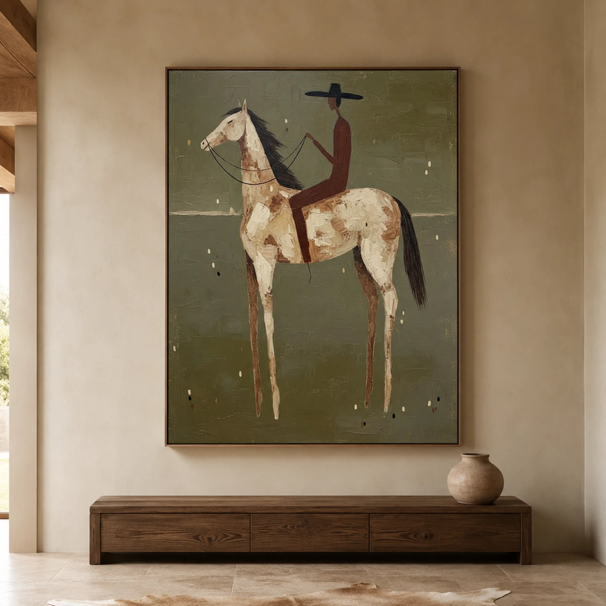 Vintage Americana Art｜Distant Reins
