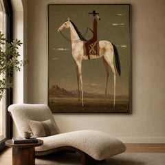 Vintage Americana Art｜Lone Rider of the Frontier
