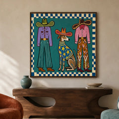 Western Pop Art｜Teal Prairie Crew