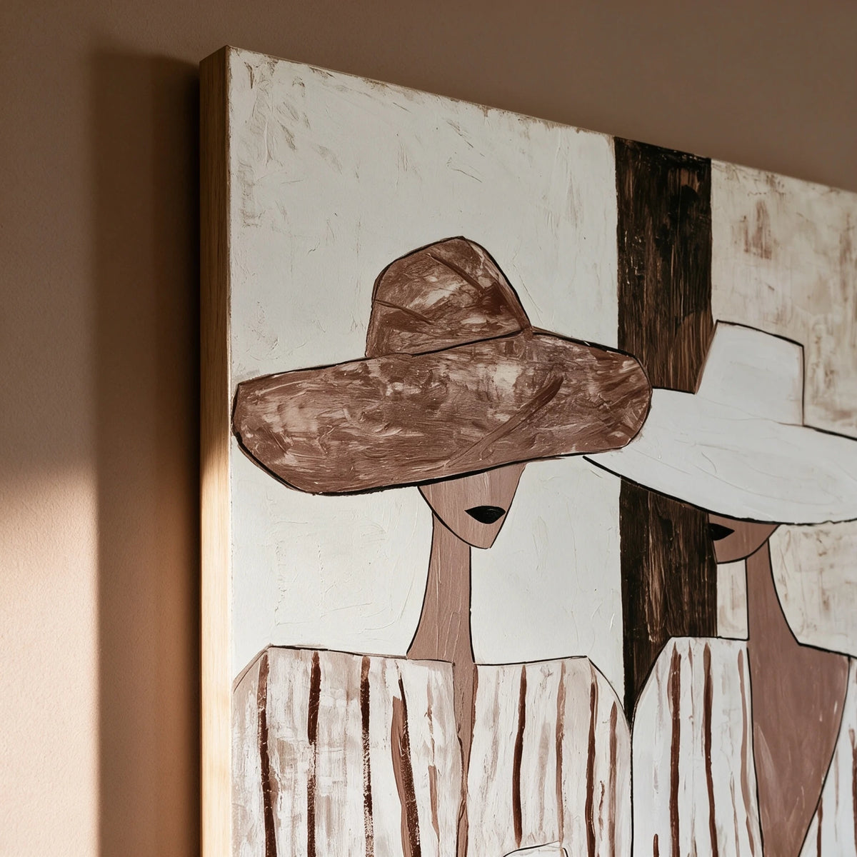 Vintage Americana Art｜A Quiet Table Beneath Wide Brims