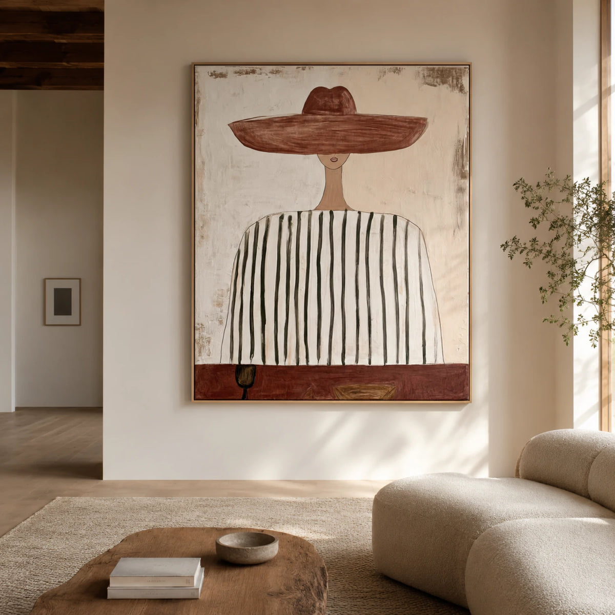 Vintage Americana Art｜The Solitude of a Wide Brim Hat