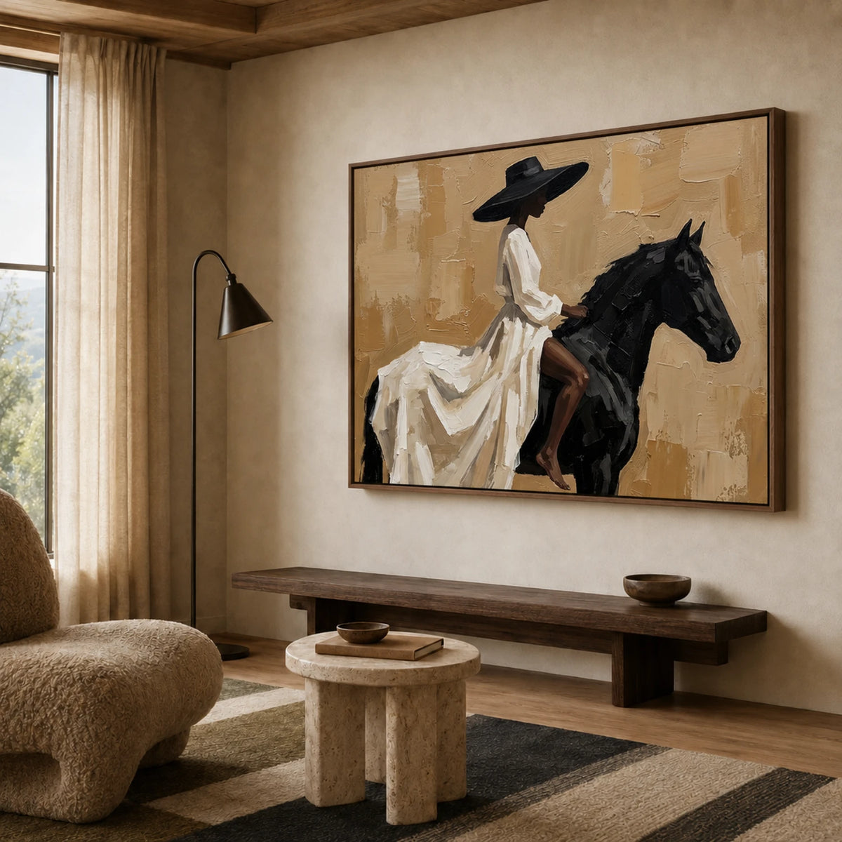 Vintage Americana Art｜Obsidian Grace