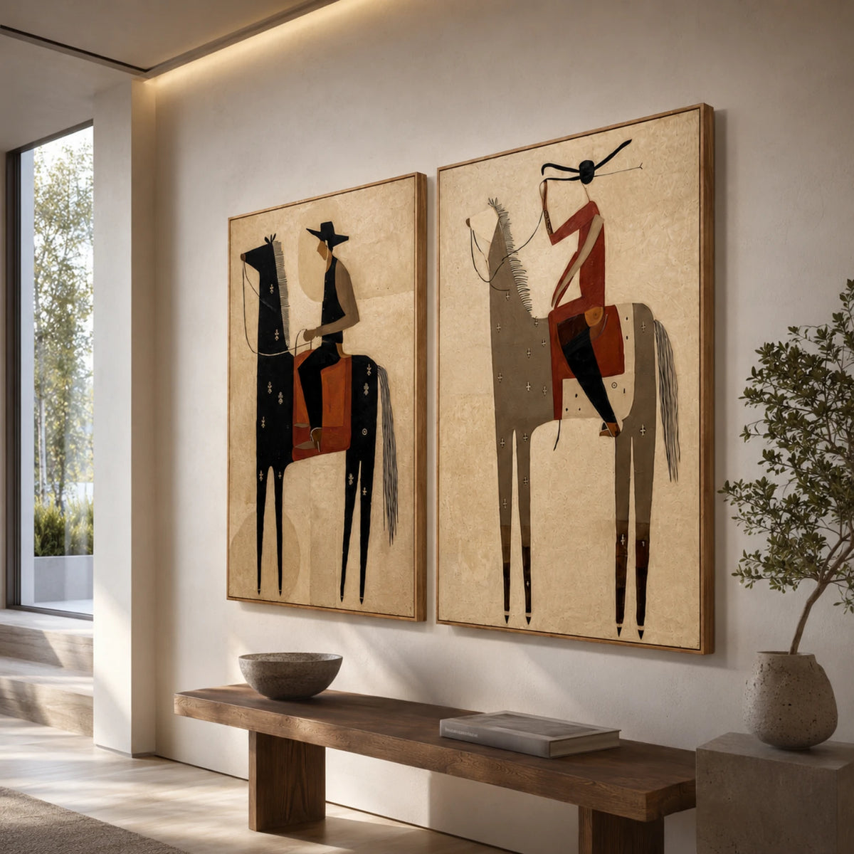 Vintage Americana Art｜Frontier Pair