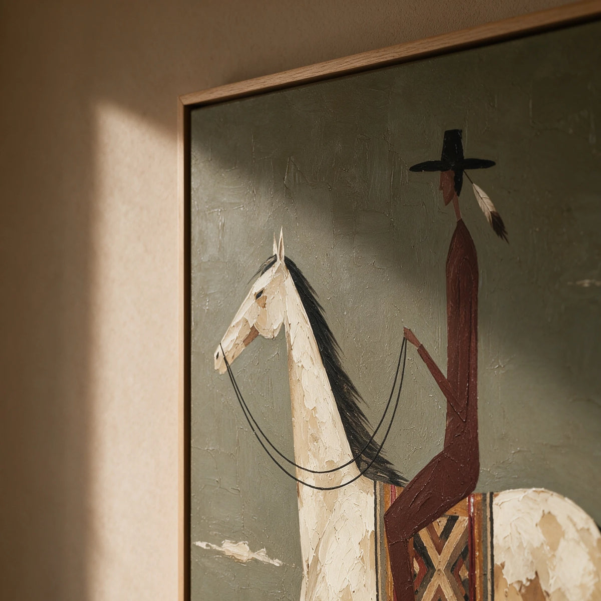 Vintage Americana Art｜Lone Rider of the Frontier