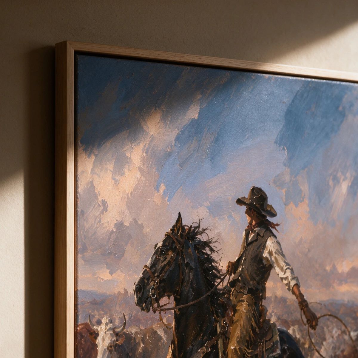 Western Landscapes Art｜The Midnight Range Rider