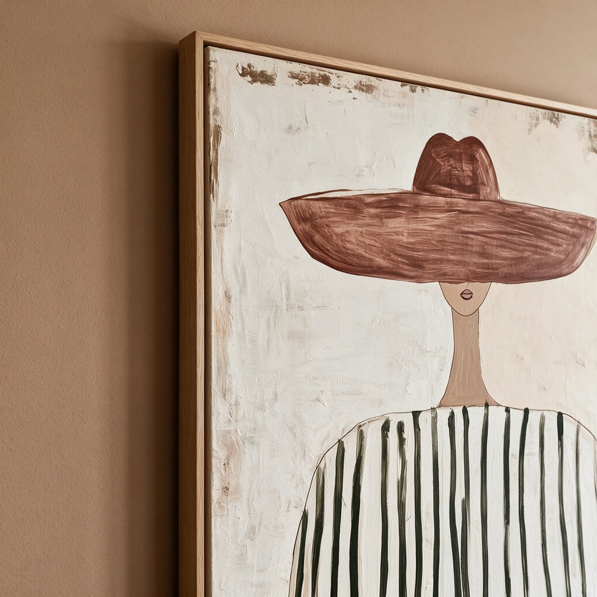 Vintage Americana Art｜The Solitude of a Wide Brim Hat