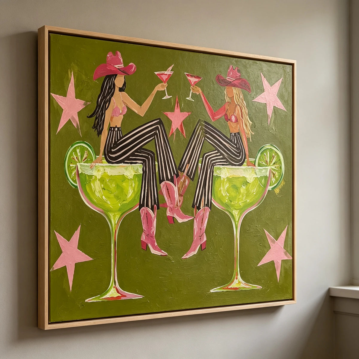 Western Pop Art｜Cocktail Cowgirl Toast