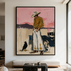 Western Pop Art｜Pink Dusk Prairie