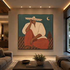 Modern Folk Art｜Moonlit Quietude