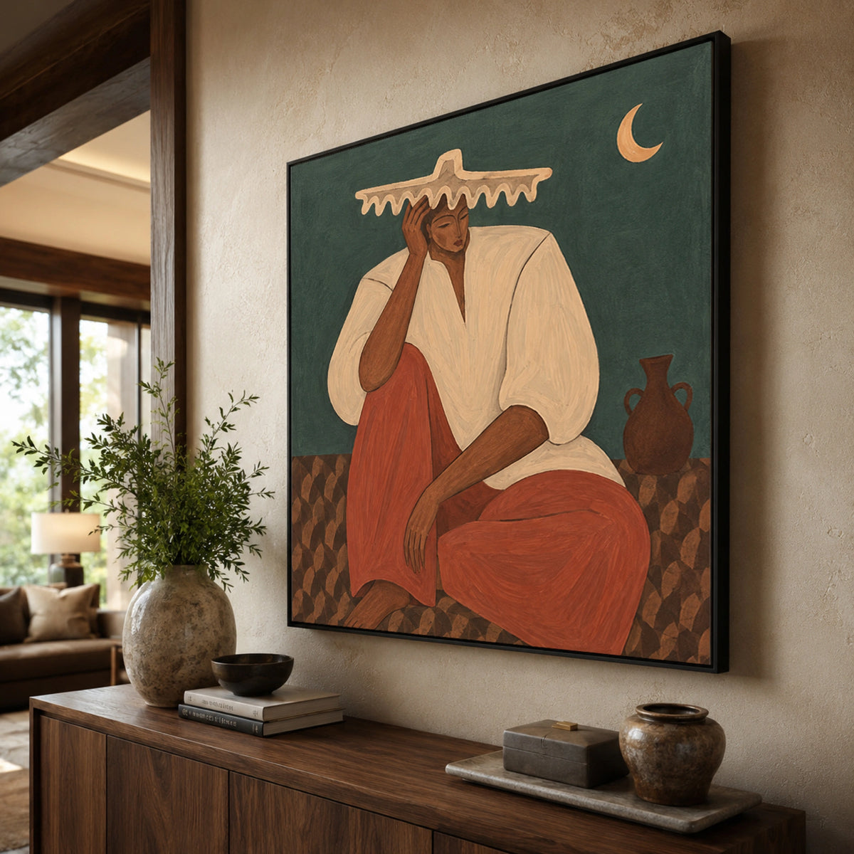 Modern Folk Art｜Moonlit Quietude