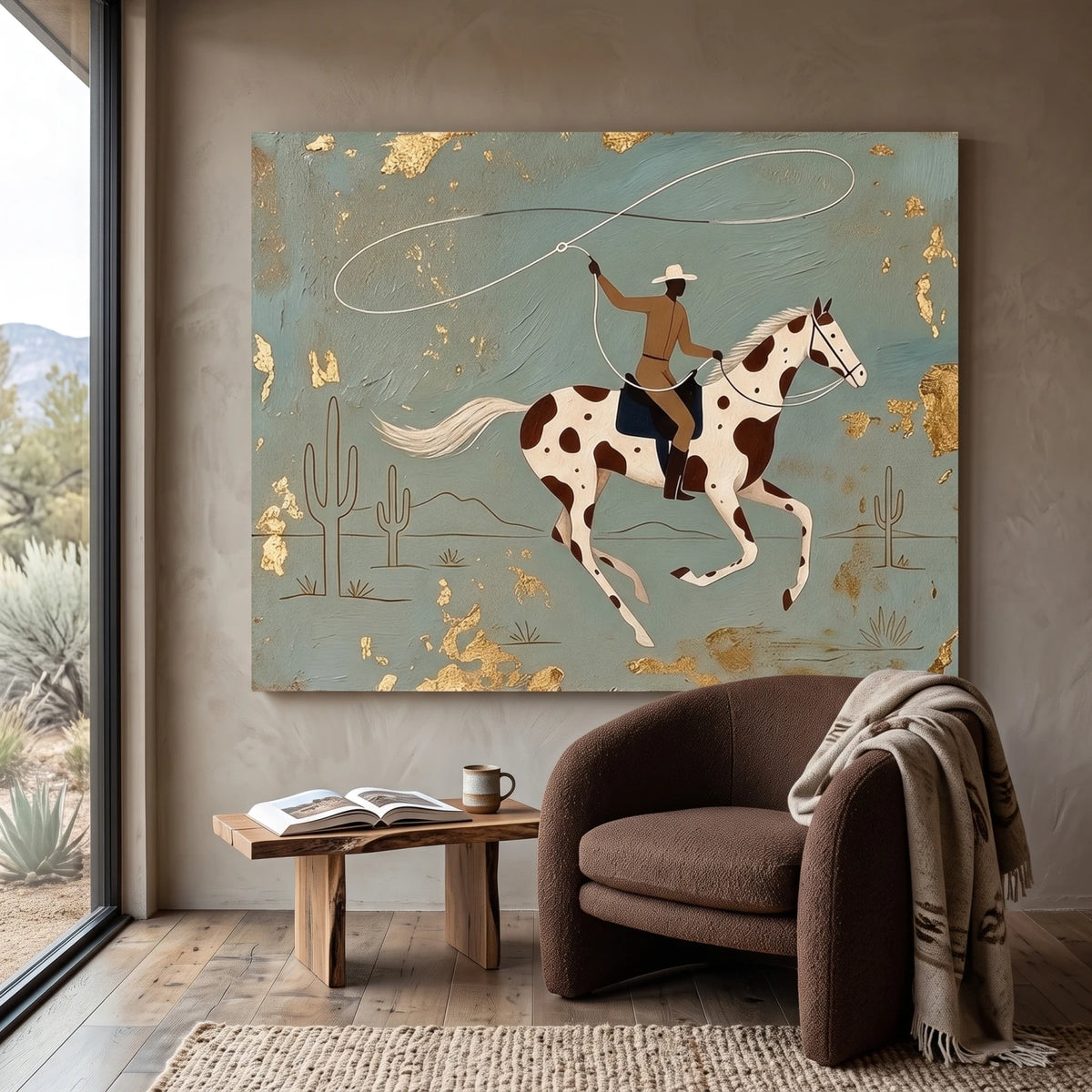 Vintage Americana Art｜Gilded Lariat