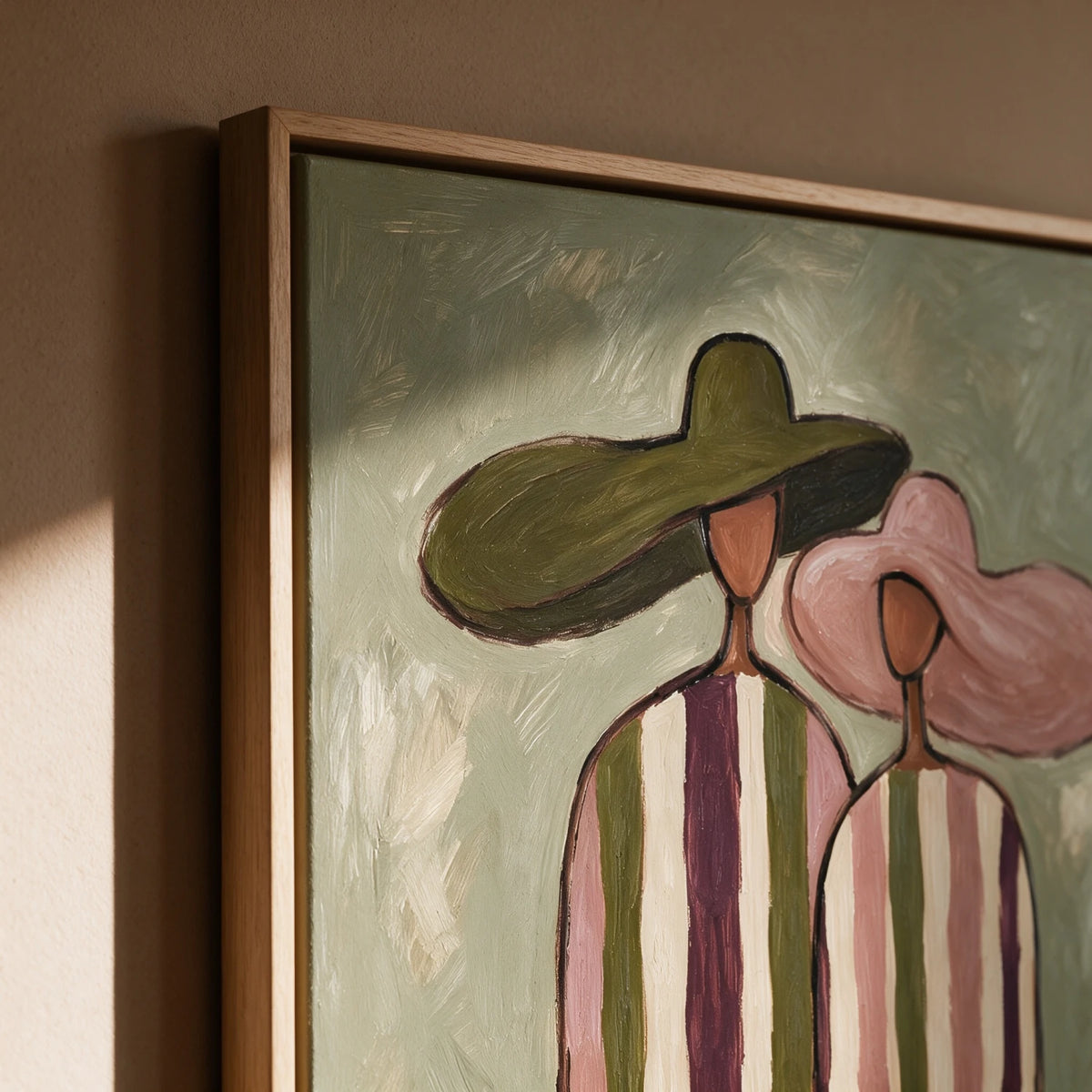 Vintage Americana Art｜Whispers Beneath Wide Brims