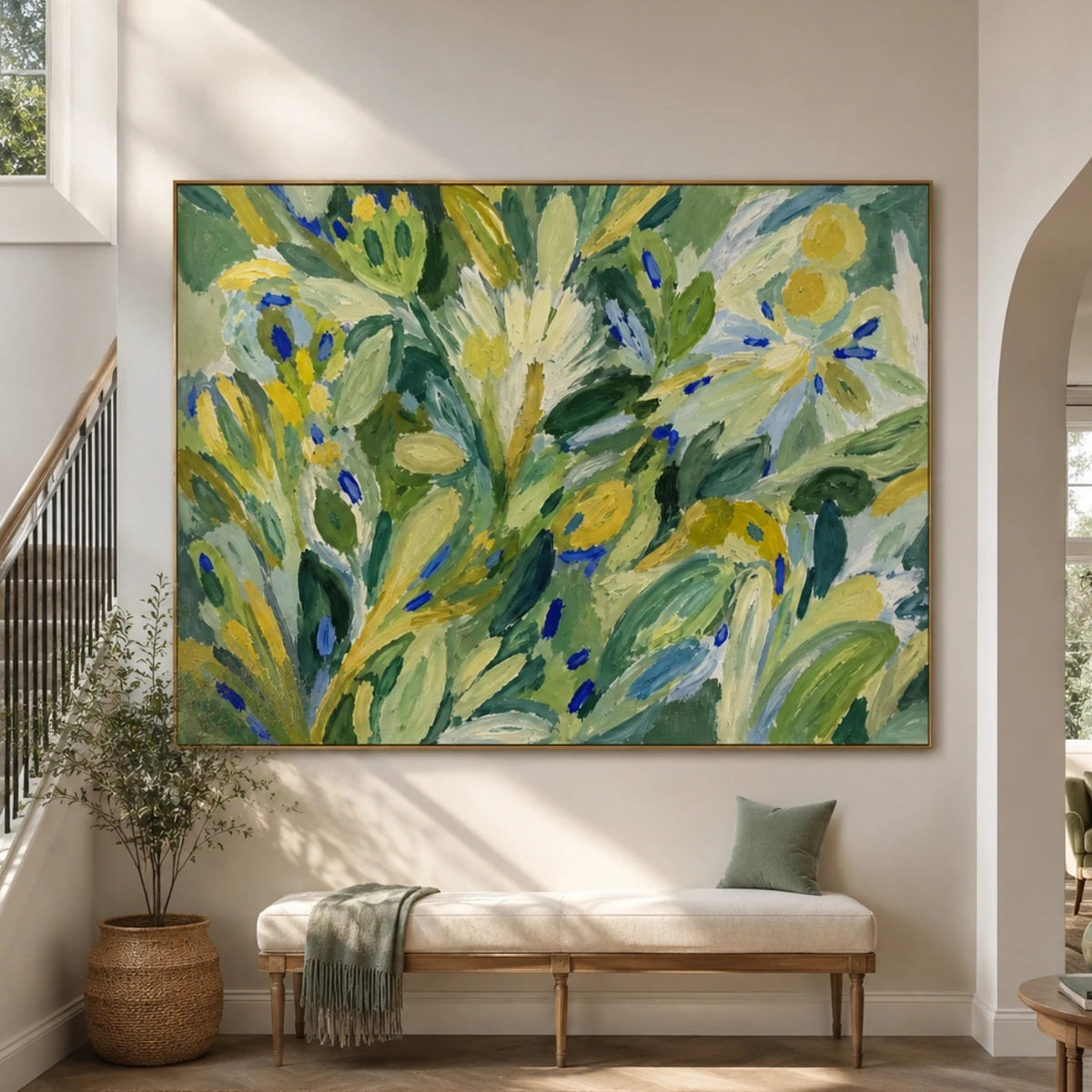 Expressive Contemporary Art｜Verdant Floral Pulse