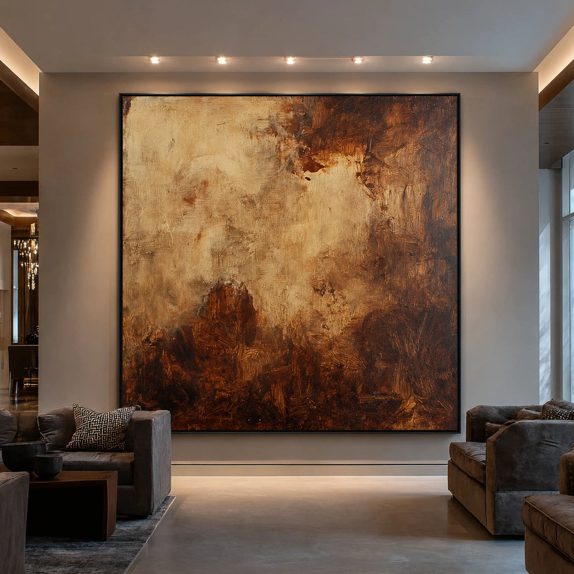 Textured & Impasto Art｜Earth Tone Abstract Landscape