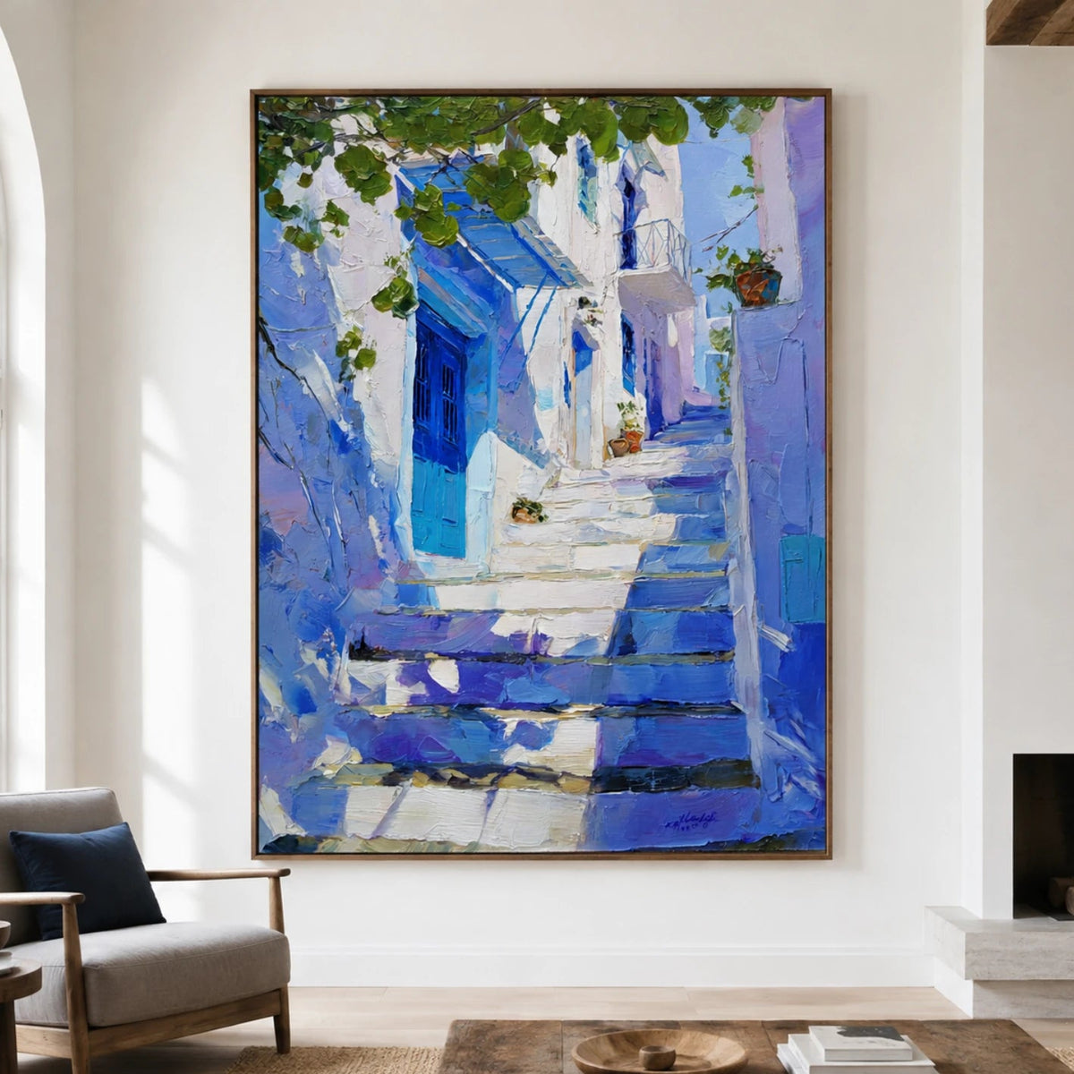 Expressive Contemporary Art｜Aegean Blue Passage
