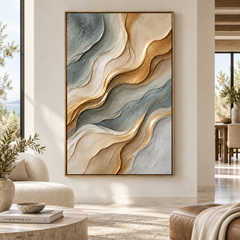 Textured & Impasto Art｜Sculpted Waves of Gold